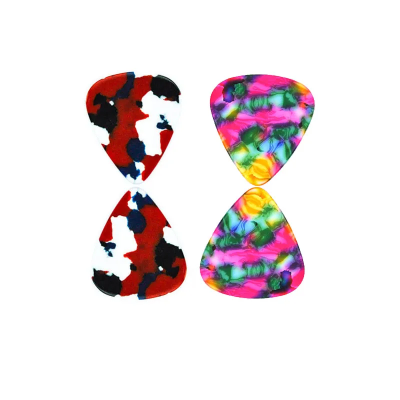 

Lots of 100pcs Medium 0.71mm Tie-dye Celluloid Guitar Picks Plectrums 2 Colors