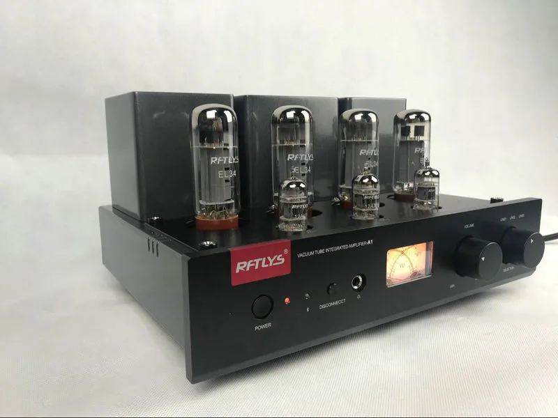Rftlys A1 El34 Push pull ламповый усилитель с 12au7 & 12ax7 предусилитель лампы Bluetooth