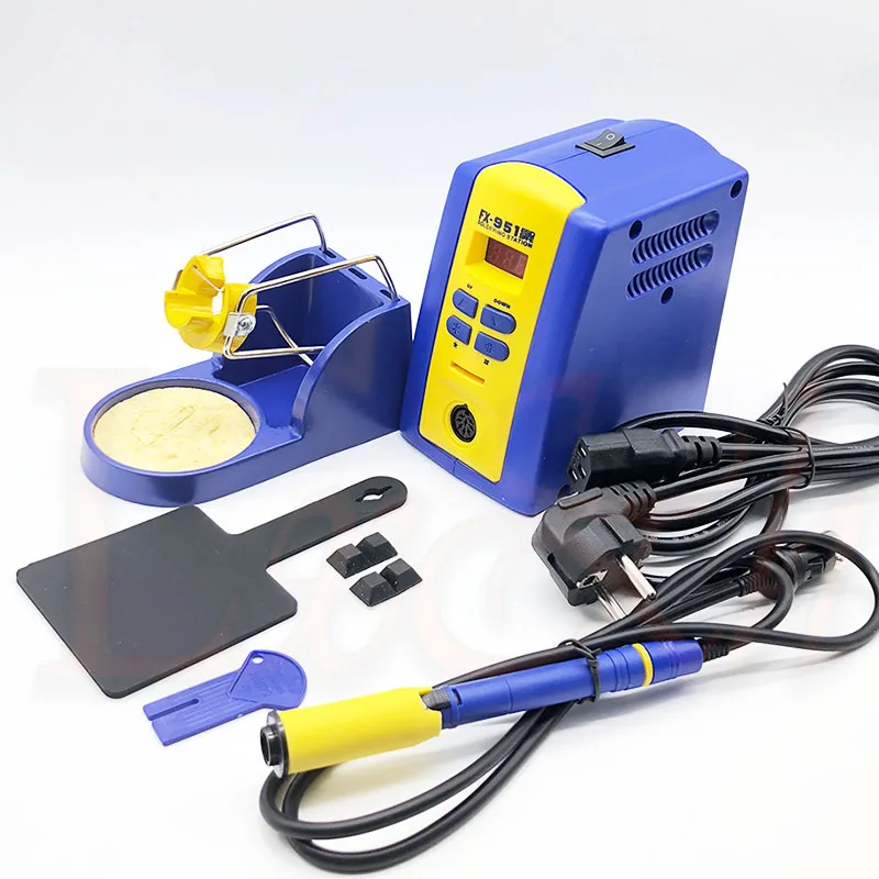 Горячее предложение! Распродажа! без примесей свинца и EU/US Штепсель 220 V/110 v термостатическая пайка ESD FX-951 паяльная станция FX-951 паяльная система - Цвет: A