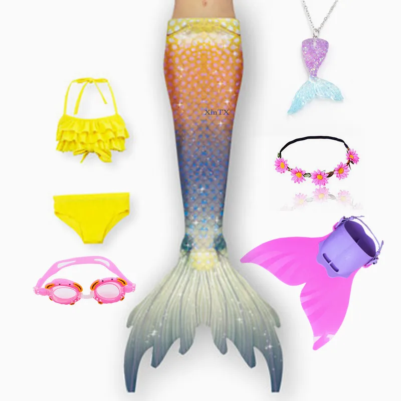 

Детский купальник-бикини с хвостом русалки