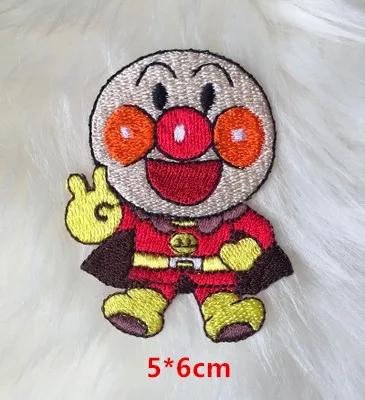Японские Мультяшные милые вышитые нашивки Anpanman термоклейкая аппликация для