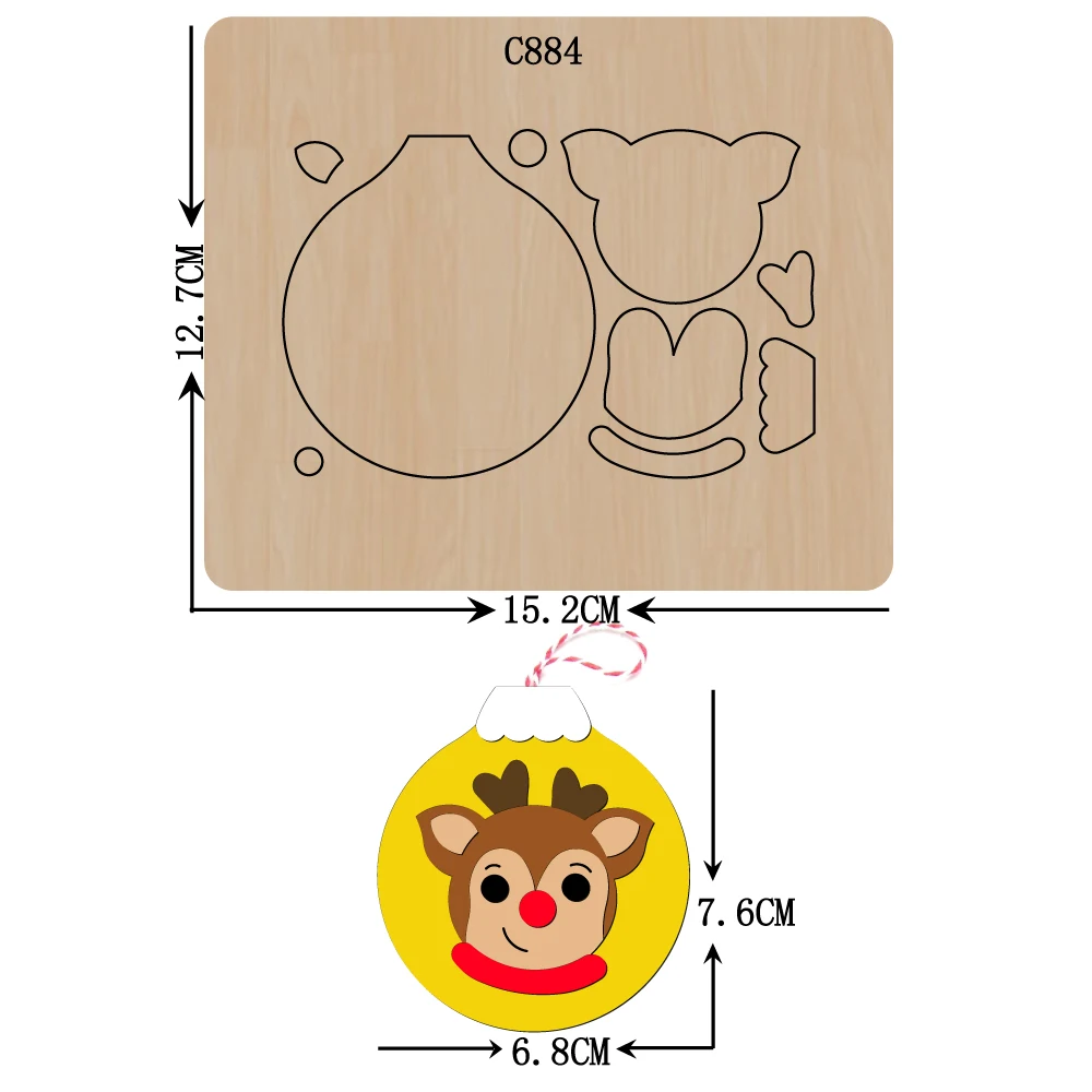 Новые рождественские украшения деревянные штампы для скрапбукинга