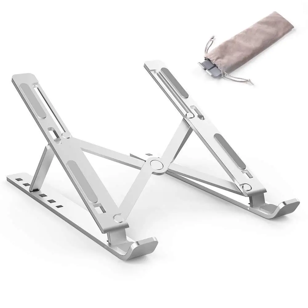 

Laptop holder portable 6 height adjustable aluminum desk top ventilation radiator, foldable for ultra of 15.6-inch macbook