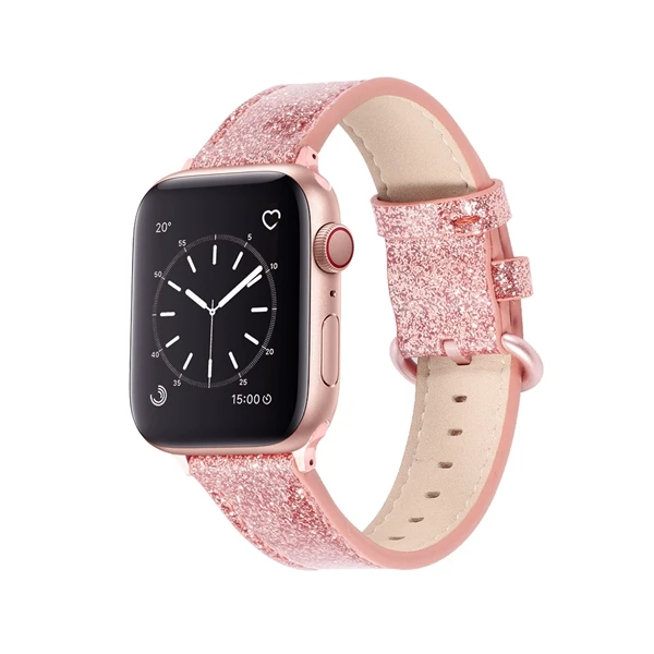 Flash-pink Узкая петля для Apple Watch кожаный ремешок 40 мм 44 мм для iwatch 38 мм 42 мм ремешок серии 5 4 3 2 1 - Цвет ремешка: Flash-pink