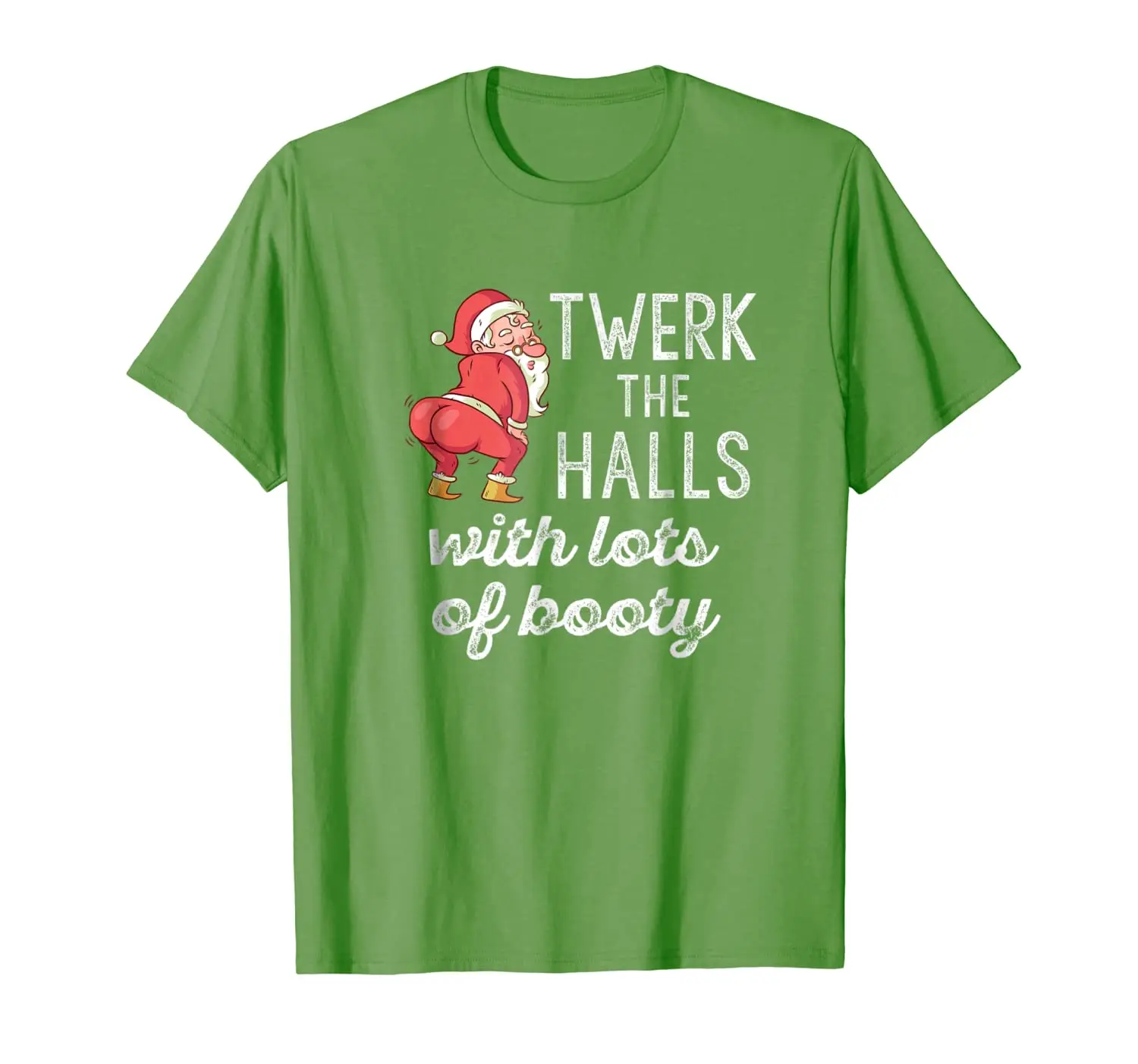 TWERK THE Hall множество Booty Санта Клаус футболка Twerking|Мужские футболки| |