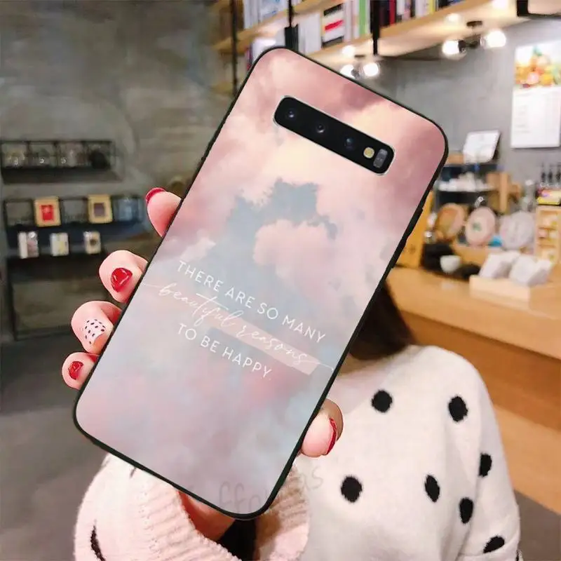 

Color background maxim motivating text Phone Case For Samsung A50 A51 A71 A20E A20S S10 S20 S21 S30 Plus ultra 5G M11