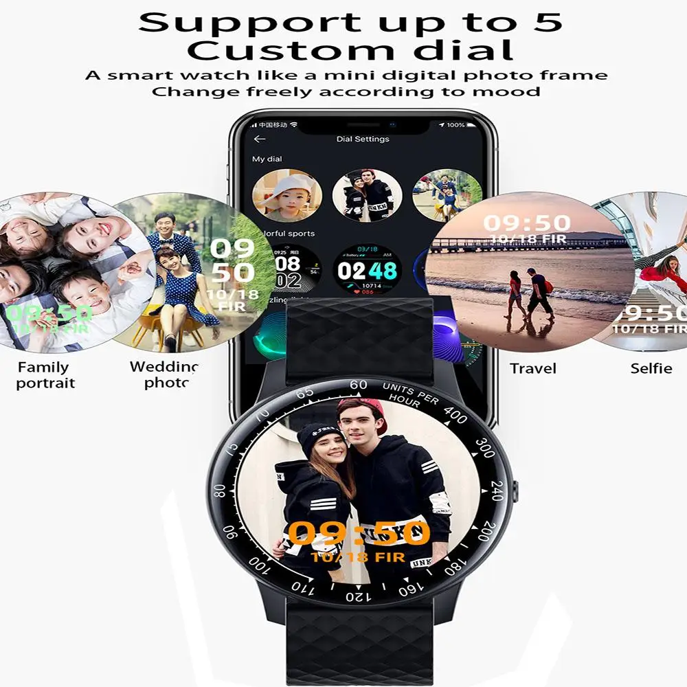 Смарт-часы для мужчин и женщин DIY Watchface Full Touch цвет в ассортименте - купить по