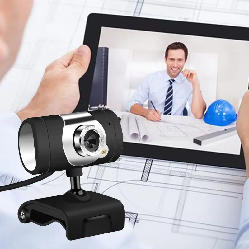 

USB Webcam Camera High Definition 360 Degree Rotation Adjustable Camera Webcam with Microphone Clip for Computer PC Laptop