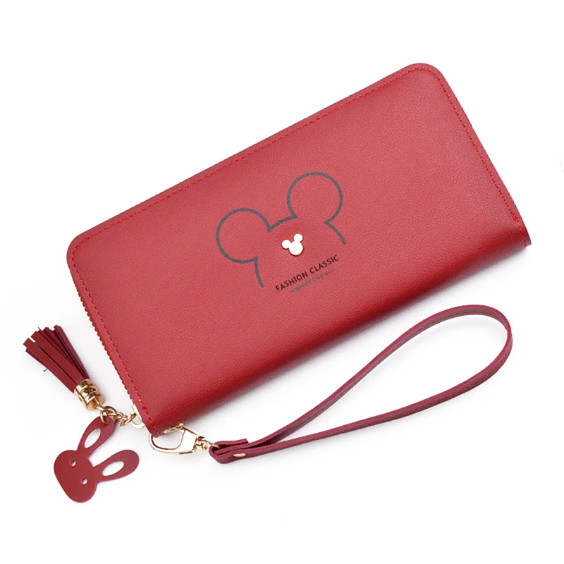 

Ladies Cute Wallet 2020 Fashion Long Zipper Female Clutch Purse Holder Phone Money Card Coin Women Designer Wallets Red Pink