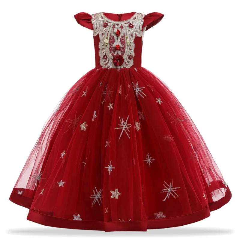 Детские платья принцессы для девочек одежда праздничное платье с цветами