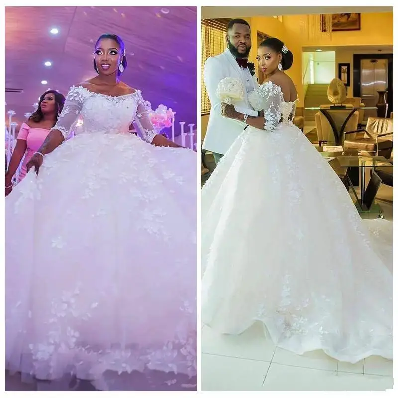 Новое Африканское бальное платье свадебное 2021 элегантное кружевное на заказ с