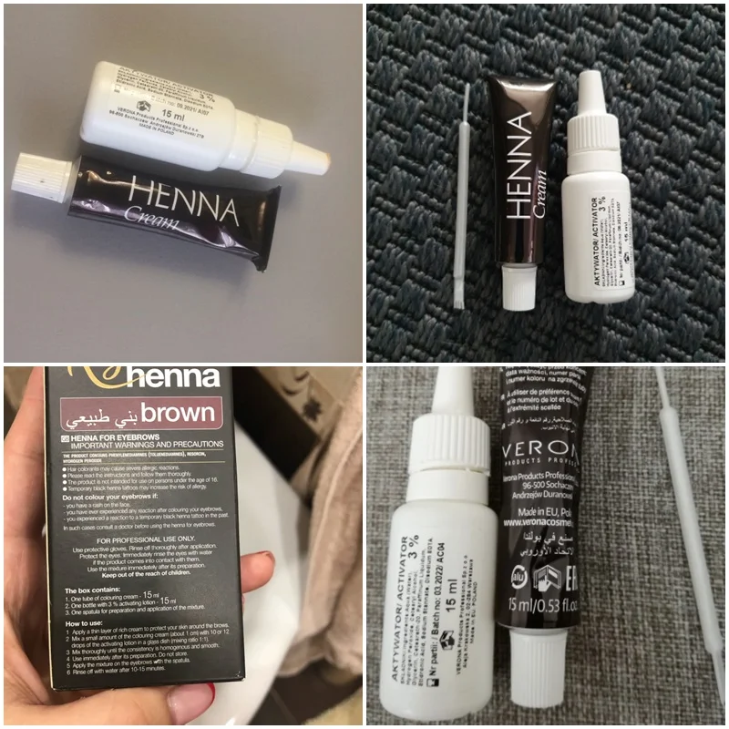 Хна Натуральный гель краситель для бровей Профессиональный набор цветных кремов