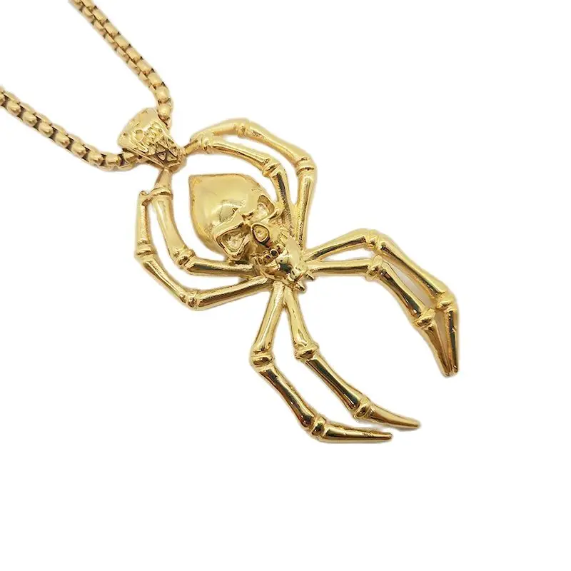 

Нержавеющая сталь животных насекомое больших колье с подвеской в виде паука готические мужские череп уход за кожей лица маска крутое ожере...