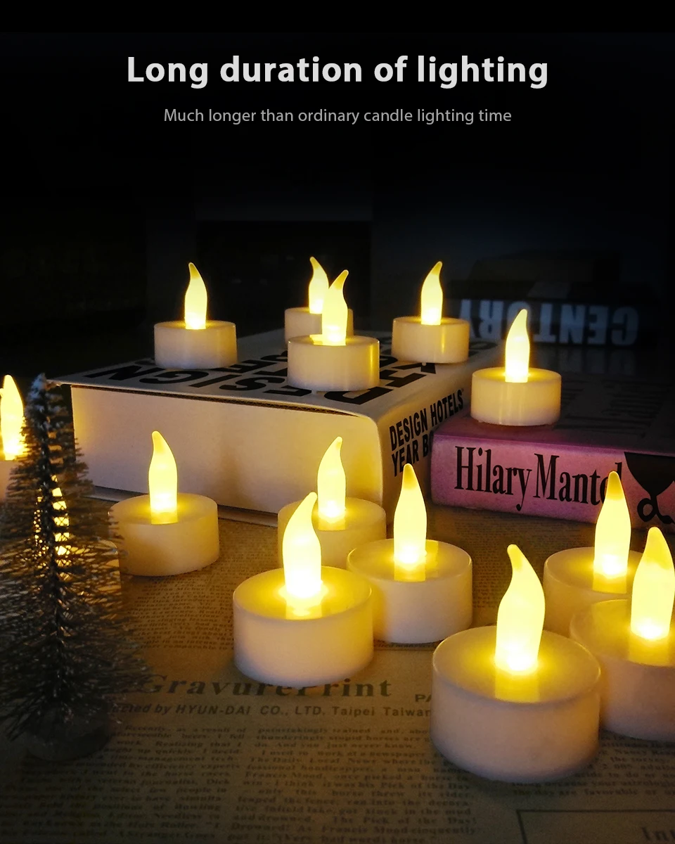 CHIZAO светодиодный светильник для чая, свечи, дом, светодиодный, velas, светодиодная батарея, беспламенные Свечи, лампа для церкви, домашний декор, освещение