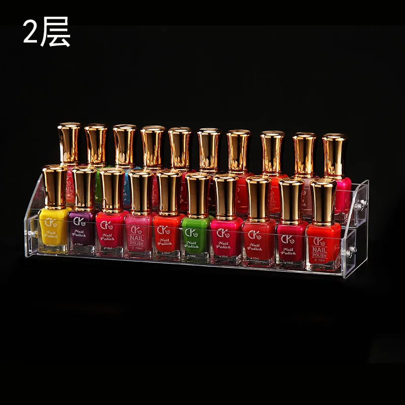 

2/3/4/5/6/7 layers Nail Polish Display Stand Clear Cosmetic Varnish Display Rack Holder Essential Oil Bottle Organizer Storage