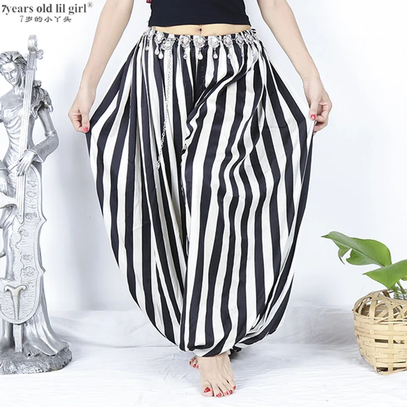 Шаровары для танца живота для девочек 7 лет, 2021, атласные шелковые племенные шаровары, цыганские FKK100