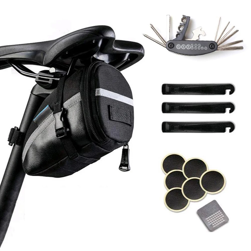 Переносная седельная сумка для велосипеда объемом 1,2 литра с набором инструментов для ремонта горных и шоссейных велосипедов многофункциональное оборудование для езды.