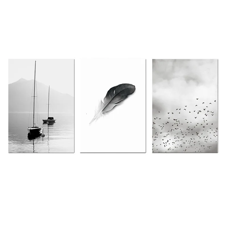 Ветер Современный Лаконичный перо птица парусный оригинальность пейзажи