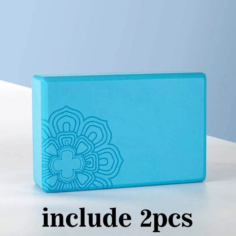 light blue-mandala Am yoga EVA блоки для йоги из пеноматериала кирпич черный Растяжка помощь тренажерный зал Пилатес для занятий фитнесом, для спорта тела - Цвет: light blue-mandala