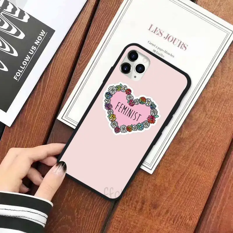 

Minimal Girl Power Feminist Phone Case for iPhone 11 12 pro XS MAX 8 7 6 6S Plus X 5S SE 2020 XR high quality Anti-fall capa