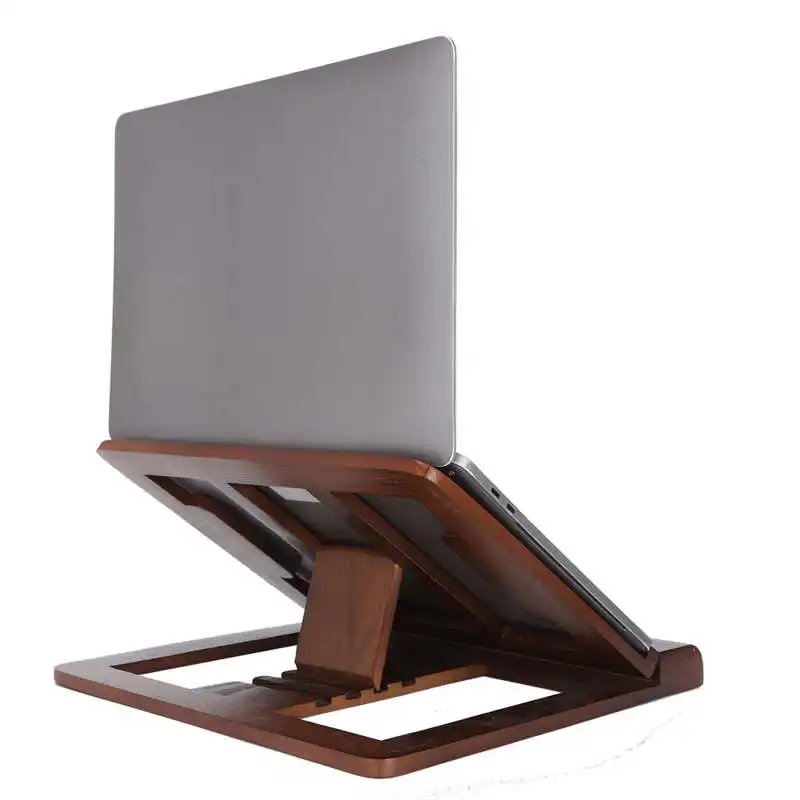 

Деревянная подставка для ноутбука, регулируемый складной настольный держатель для ноутбуков и планшетов до 14 дюймов