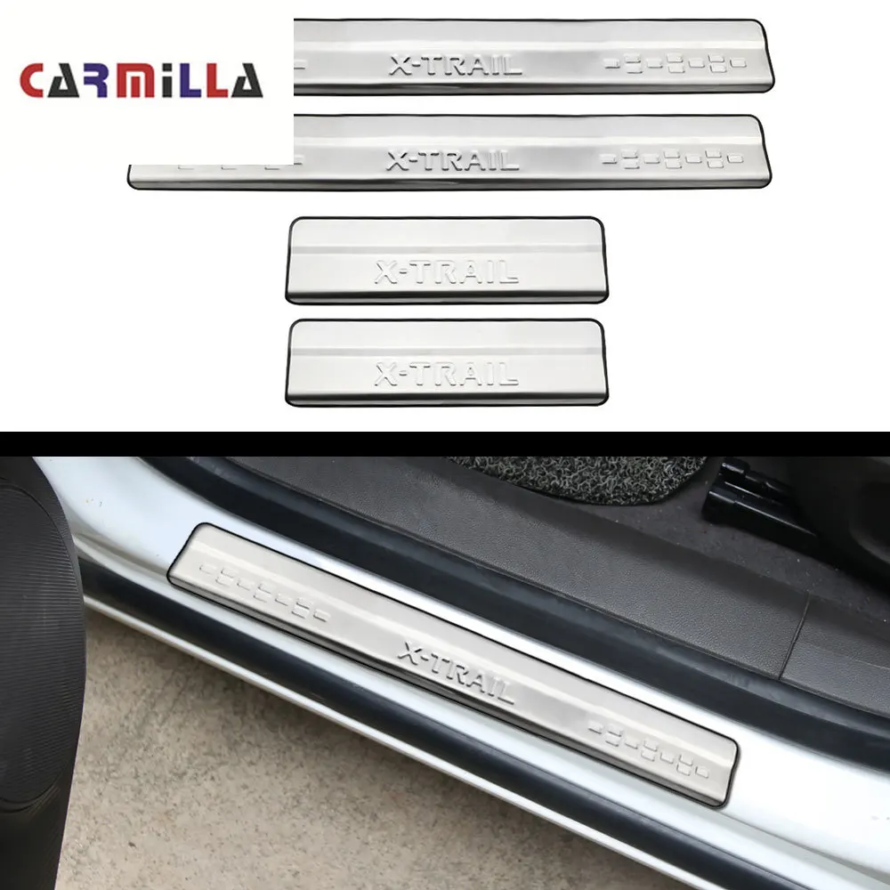 

Carmilla Car Sill Door Protector Stickers for Nissan Xtrail X-trail T32 Rogue 2014 - 2020 Interior Decoration Anti Scratch Scuff