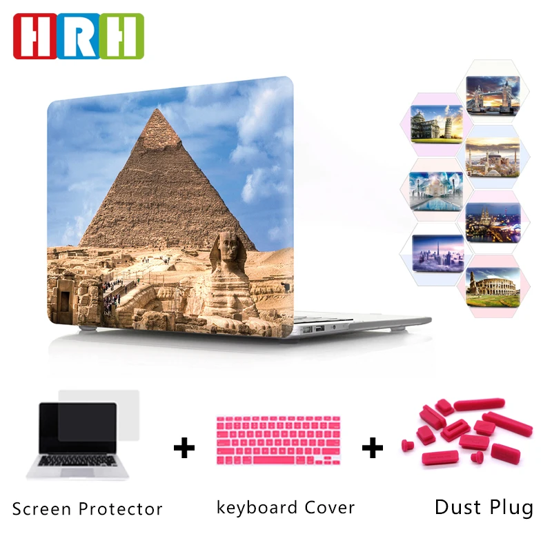 Чехол HRH всемирно известный для ноутбука с египетской пирамидой здания MacBook Air Pro
