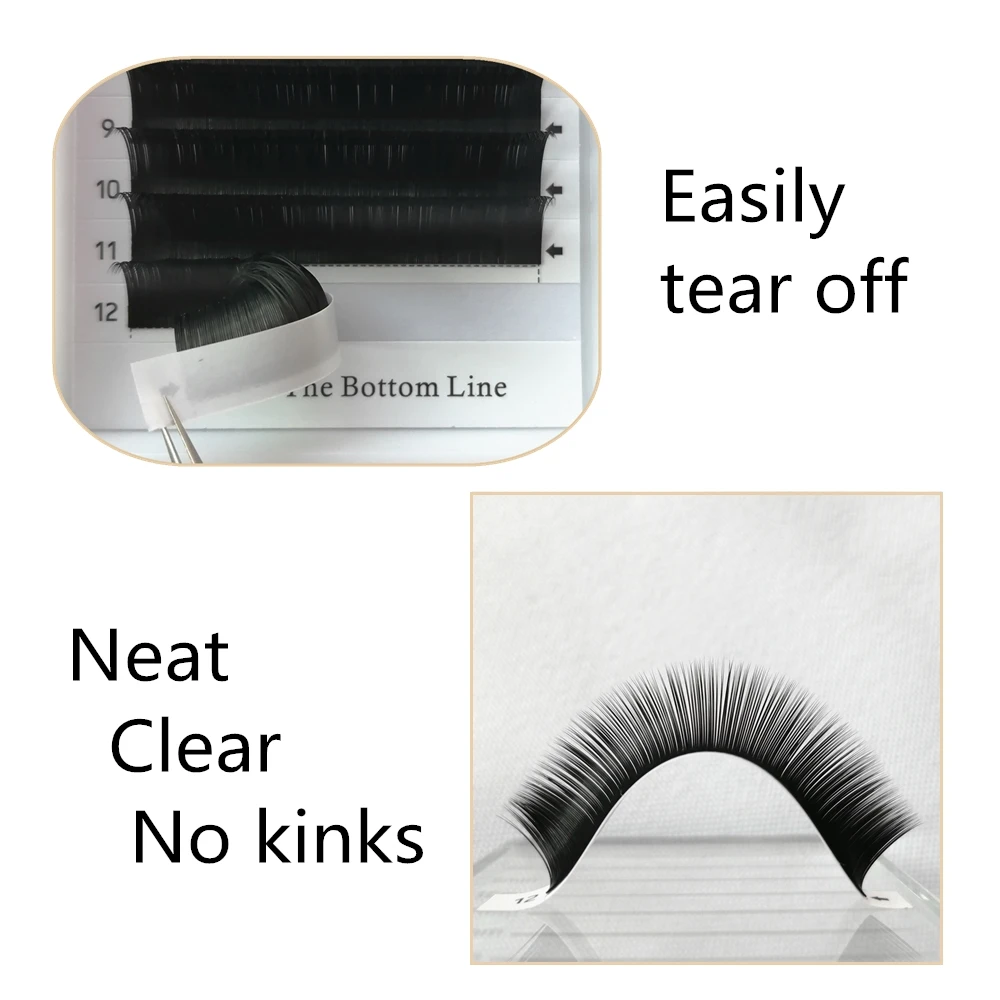 Эллипса макияж ресниц 20 лотков/лот плоские Ложные Искусственные ресницы раздельные наконечники матовый цвет высокое качество супер мягкие Cilios