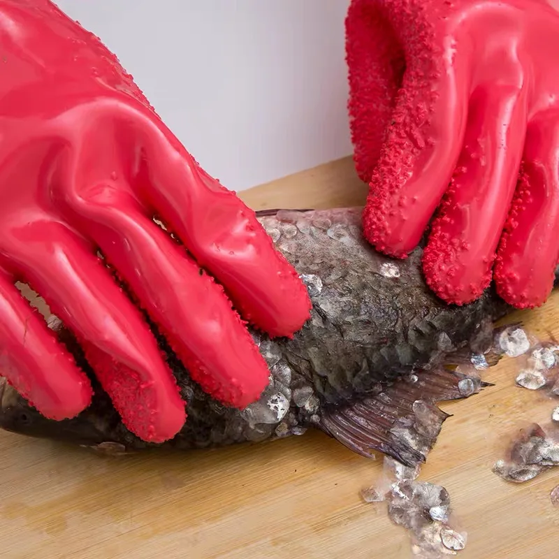 

Magic Peeling Gloves Kitchen Clean Multipurpose Housework Washing Gloves Scraping Fish Scales cooking Non-slip Household Kitchen