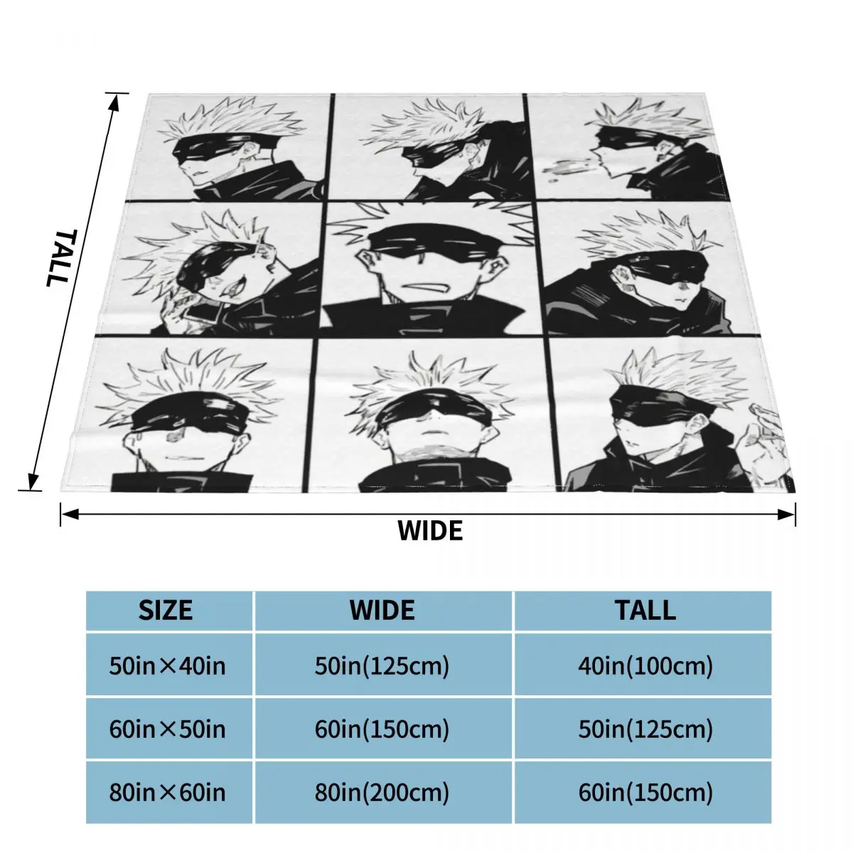 Одеяла Gojo Satoru коралловый флис плюшевые летние пледы в клетку супер теплые Пледы
