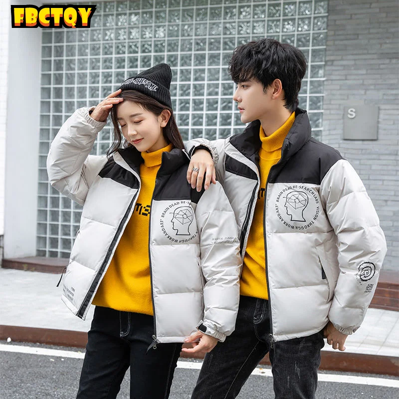 

2021 winter Korean youth casual coat fashion brain death down jacket couple jacket trend jacket puffer jacket men couple clothes