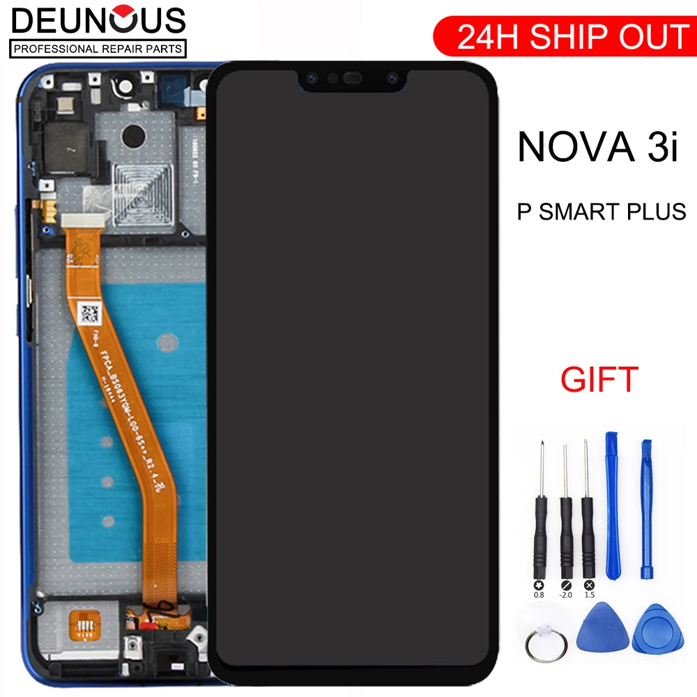 Оригинальный P Smart Plus дисплей для Huawei ЖК-дисплей рамка сенсорный экран INE-LX1 LX2 Nova 3i