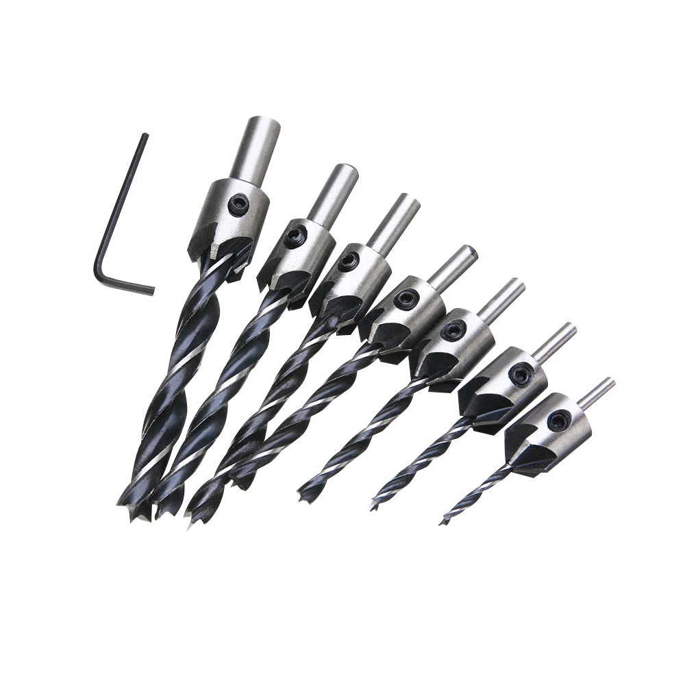 Набор зенкеров для деревообработки фаски из быстрорежущей стали столярных работ