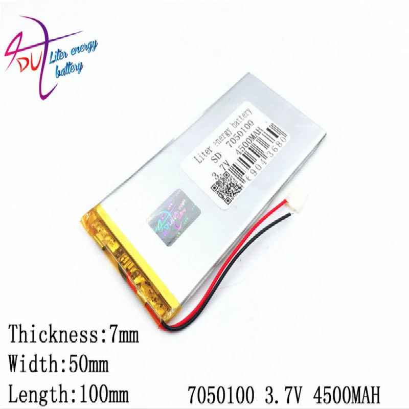 

Size 7050100 0750100 3.7v 4500mah Lithium Polymer Battery With Board For Pda Tablet Pcs Digital Products