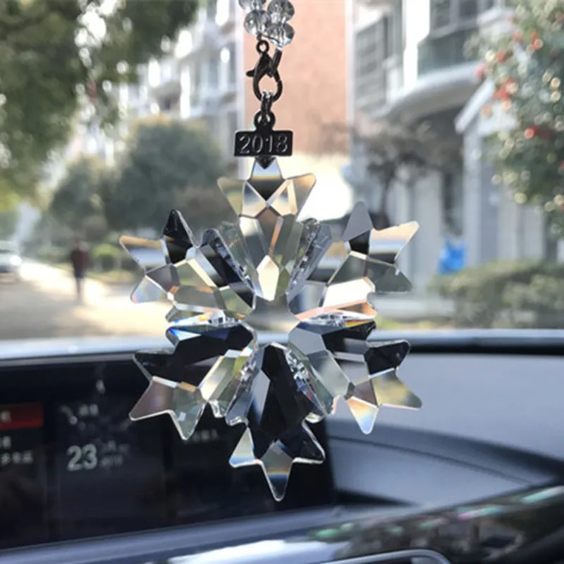 Автомобильные подвесные аксессуары прозрачные хрустальные рождественские