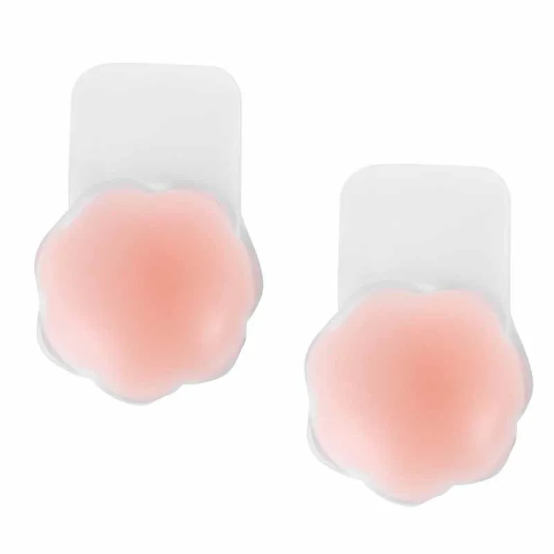 

1 Pair Cool Reusable Self Adhesive Silicone Lift Up Breast Nipple Cover Bra Pad Invisible Breast Petals for Party Dress
