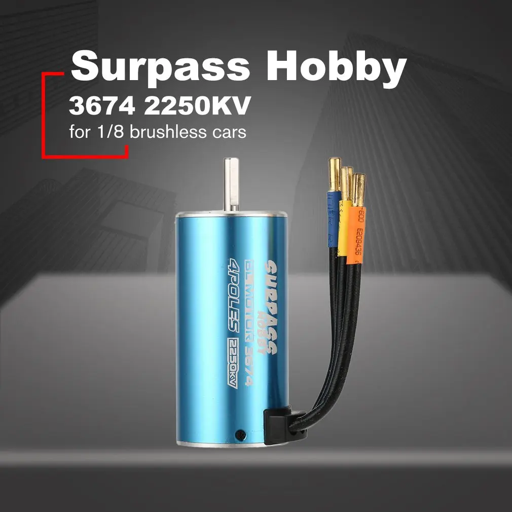 

SURPASS HOBBY 3674 2250KV 2Y 5mm Brushless Motor For 1/8 RC Remote Control Car Parts Accessories DIY Component