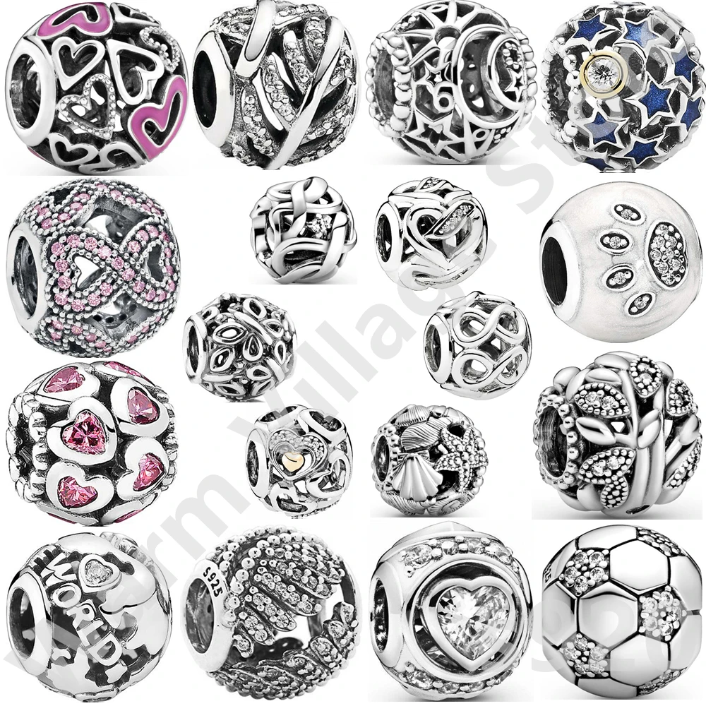 Женское серебряное круглое украшение в форме сердца изготовление браслетов и