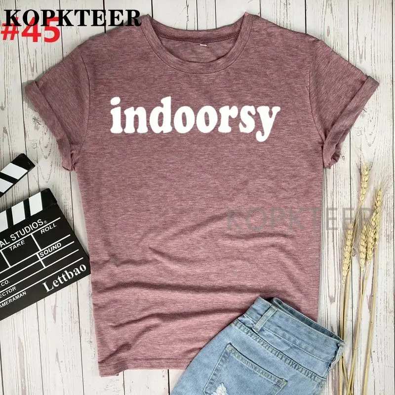 

Indoorsy Print Letter T Shirt Women Fashion Tshirt O Neck Short Sleeve Harajuku T Shirt Colors Tops Female Tops Mujer Camisetas