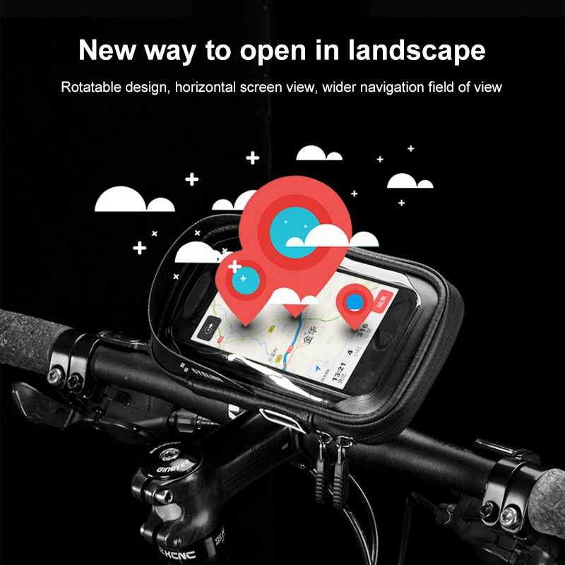 waterproof bicycle phone holder bag case touch screen mtb bike motorcycle holder stand pouch for 5 8 6 0 inch smartphone bags free global shipping