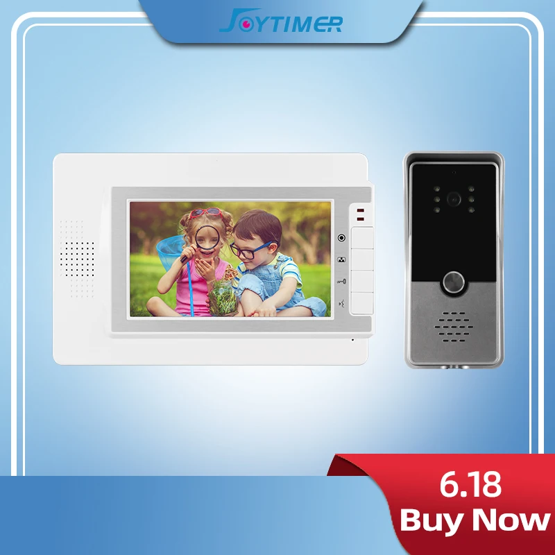 

Joytimer New Video Door Phone 800TVL Video Intercom System Wide-Angle Camera and Night Vision Support One-Key Unlock