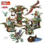 1000 шт., креативные серии динозавров модели домика на дереве, фигурки парка Юрского периода, игрушки для мальчиков, подарки