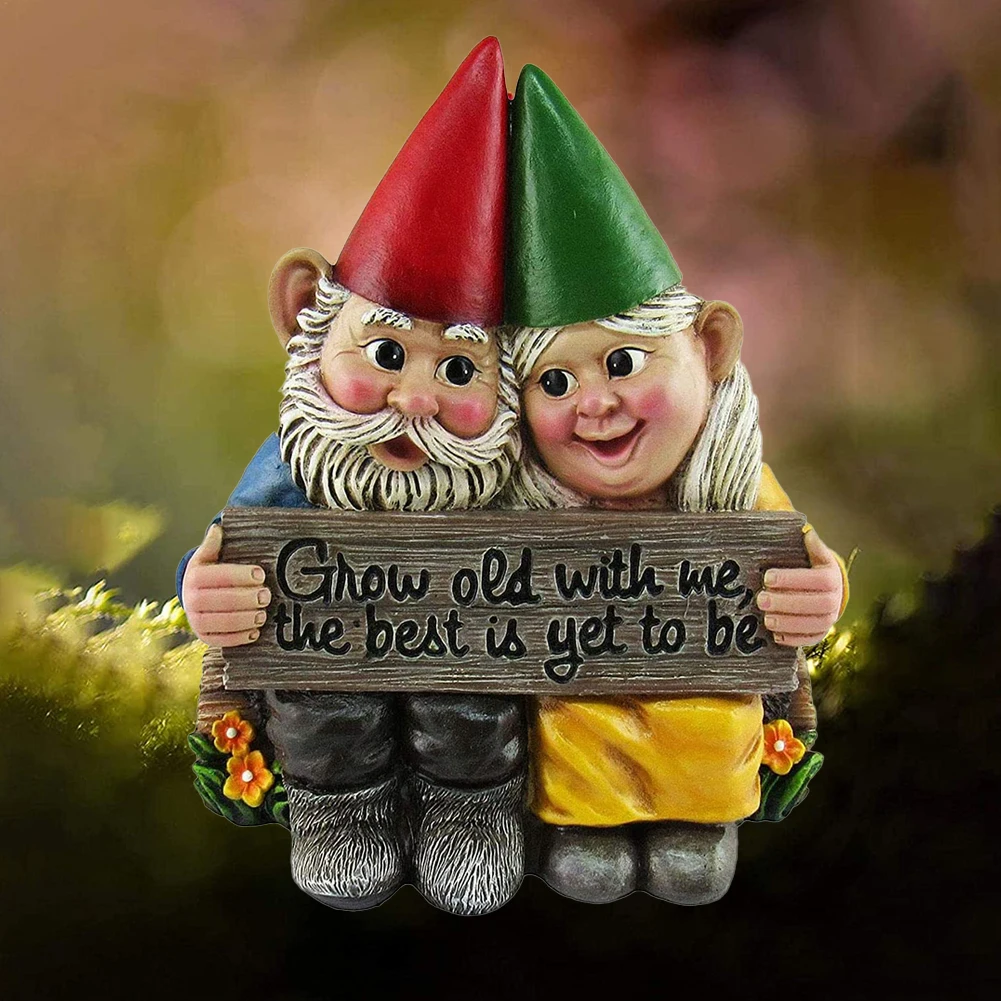 

Halloween Home Decoration Couple Fairy Dwarf Elves Statue Garden Statue Room Garden Fairy Decor Indoor Outdoor Yard Ornament