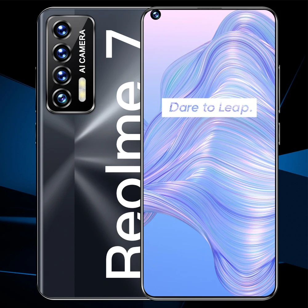 

7.3 Inch Reolme 7 Smart Phones 16+512GB Smartphones HD Cellphones Qualcomm 888 Mobile Phones Faca ID Adnroid11 Global Version 5G