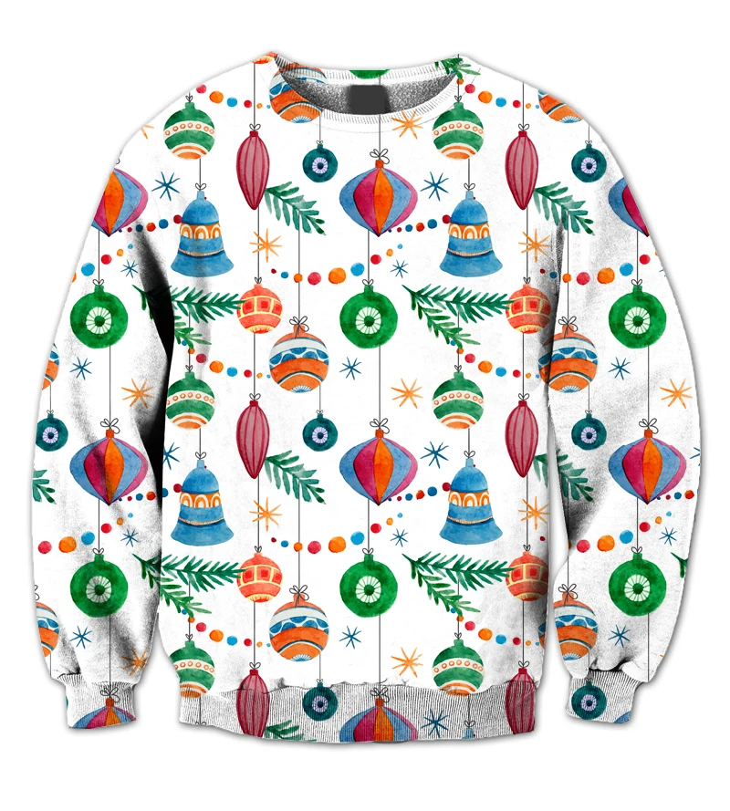 Свитшот с круглым вырезом и сублимационным 3D принтом, размеры 3XL, 4xl, 5xl, 6xl
