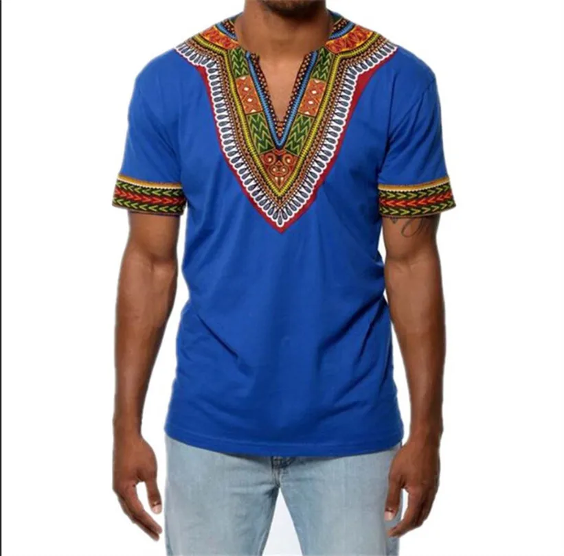 2019 модная мужская африканская одежда Топы Футболка Homme Africa Dashiki брендовая