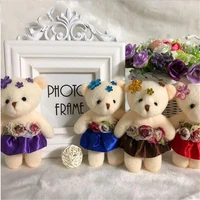 plush stuffed new 1pcs 11cm 5color bouquet bear holiday gift pendant cheap to send childs drop shipping handanweiran