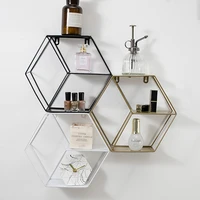 modern creative iron wall shelf floating storage rack hanging organizer for kitchen living room bathroom home decoration holder