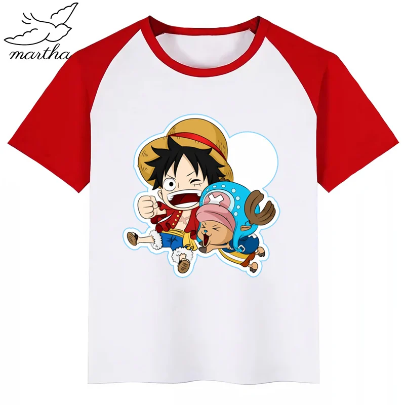 Luffy/футболка для мальчиков детская одежда с короткими рукавами и принтом Детский
