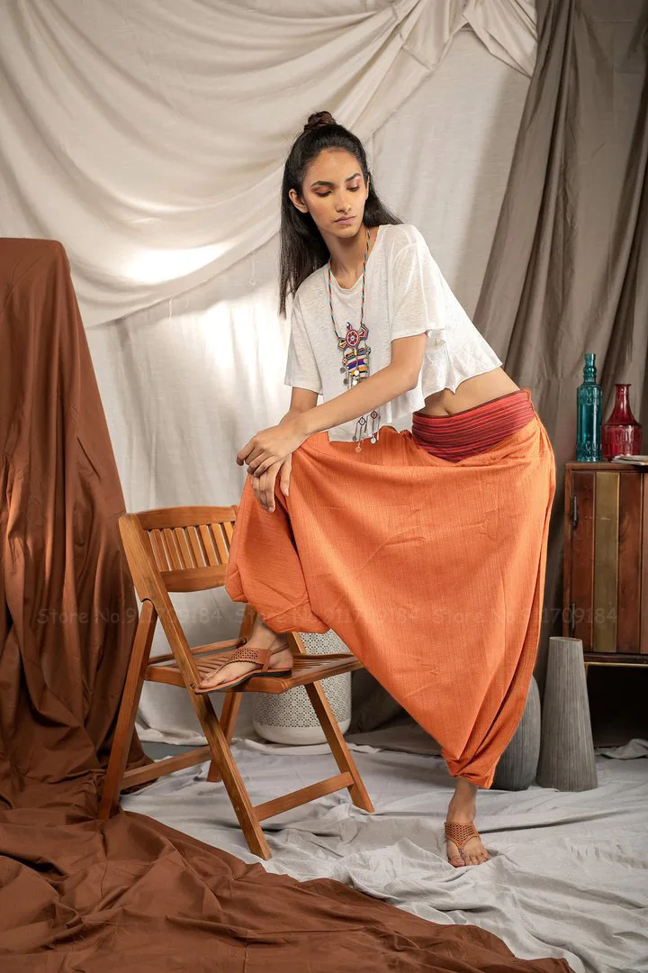 

Women India Pakistan African Clothing Trousers Men Casual Loose Harem Pants Couples Fashion Bloomers Outdoor Bottoms Streetwear